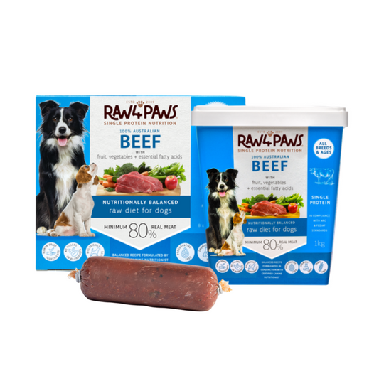 Raw 4 Paws Single Protein Beef Protein Tubs & Portions