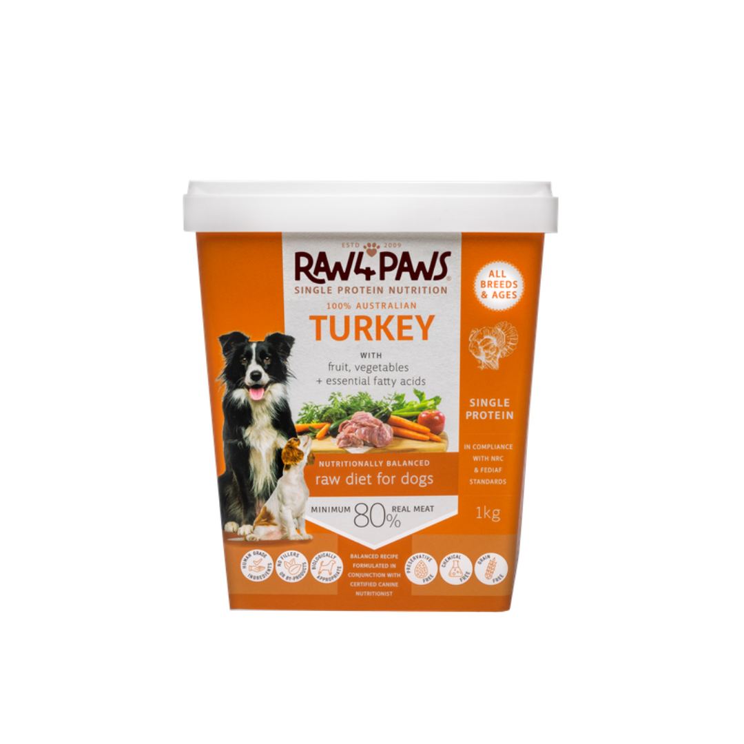 Raw 4 Paws Single Protein Turkey Protein Tubs & Boxes